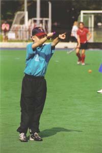 the young umpire himself...